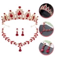 thumbnail image 3 of 1 juego de joyas nupciales para boda, tiara, collar, pendientes, accesorios para vestido de novia, 3 of 8