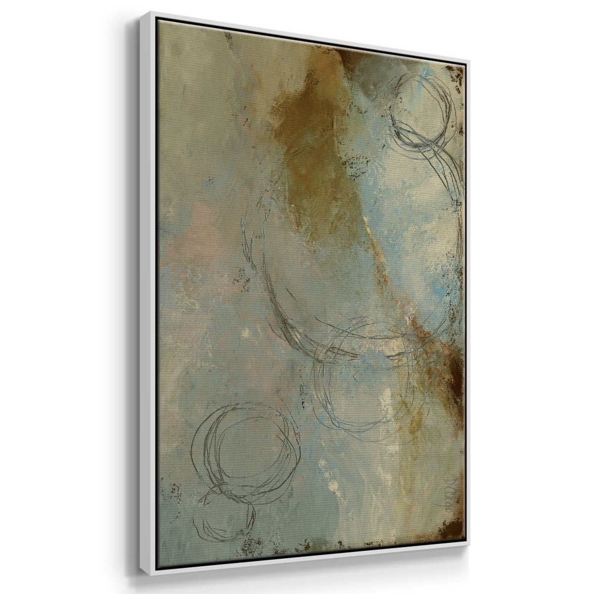 Zen Path I Framed Premium Gallery Wrapped Canvas - Ready to Hang - 27 x 41 - White Floating Frame