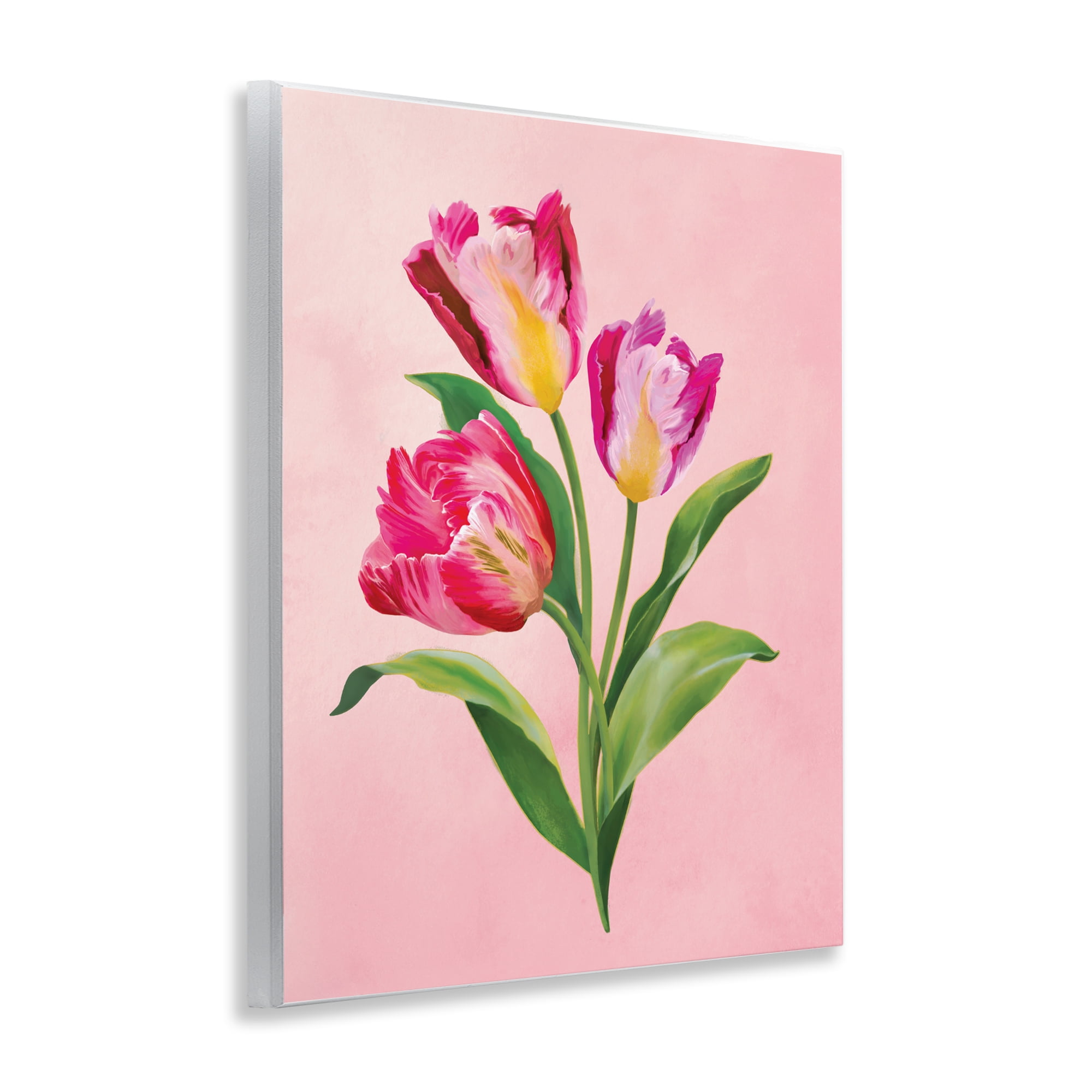 Stupell Industries Vibrant Magenta Tulips Wall Plaque Art, design by Diane Neukirch