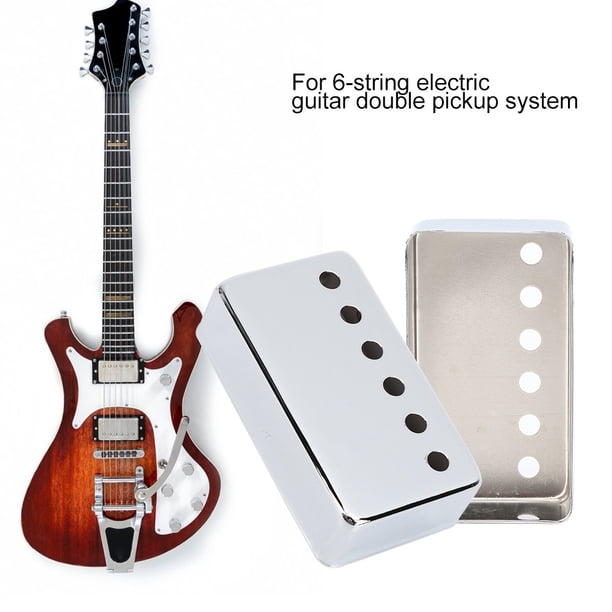 Cubierta Para Pastilla De Guitarra Eléctrica, Cubierta Para Pastilla De Guitarra Galvanizada De Metal Anticaída, 2 Piezas Para Guitarra Eléctrica De 6 Cuerdas