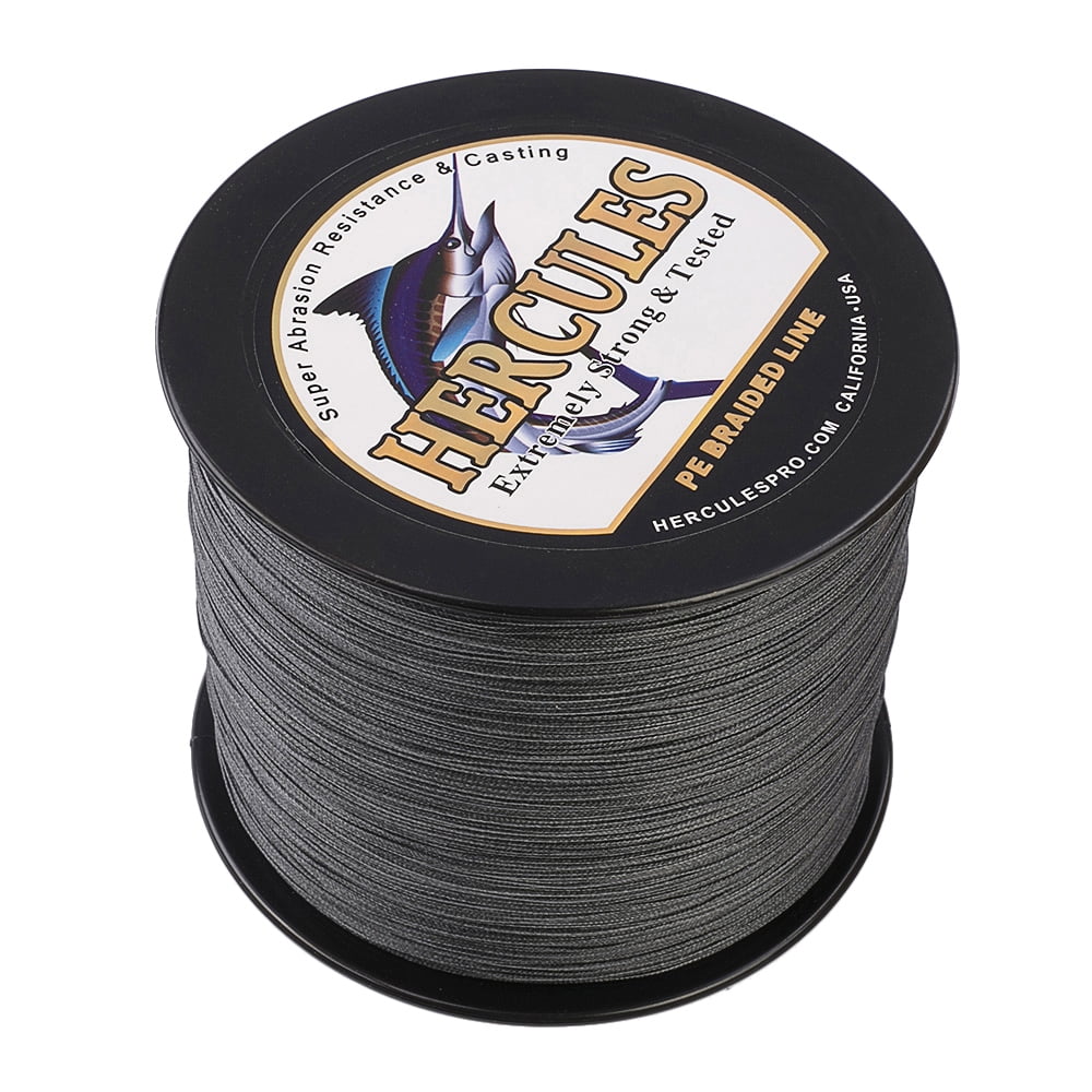 HERCULES Braided Fishing Line 2000m 2187yds 10lbs-200lbs Pe Superline 8 Strands (Black 150lb/68kg 0.62mm)