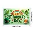 thumbnail image 1 of St Patrick's Day Backdrop Party Supplies Holiday Background Celebration Green Decorations Festive Banner Event Photography Props Decor, 1 of 4