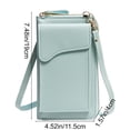 thumbnail image 3 of Dongrere Wallet Cell Phone Purse Crossbody Bag with Credit Card Slots Purse PU leather Zipper Adjustable Strap, 4.5x7.5 Inch, Green, 3 of 8