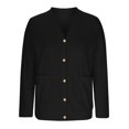 thumbnail image 7 of Cardigan Sweaters for Women Long Sleeve Open Front Button Up Cable Knit Cardigans with Pockets Fall Winter Coat, 7 of 7