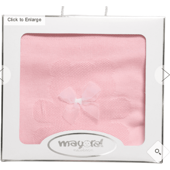 Manta para bebé Mayoral de punto, mezcla de algodón y viscosa, color rosa