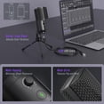 thumbnail image 6 of FIFINE K669B Pro USB Computer Microphone for Laptop & Desktop, Metal Condenser Microphone with Mute, Gain Control, Pop Filter for Gaming and Streaming, 6 of 9