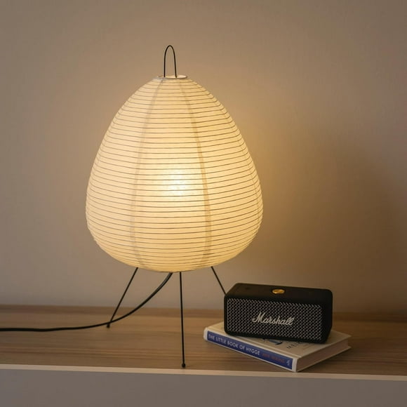 Huga Collective Harmony Glow Akari Paper Lamp | Rice Paper Noguchi Inspired Lamp for Wabi Sabi Decor | Japanese Rice Paper Floor Lamp