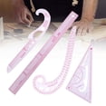 thumbnail image 6 of French Curve Ruler Set Sewing Tools Fashion Design Pattern Making Tailor Tool Dress Curve Rulers Measure Ruler for Tailors 4pcs, 6 of 8
