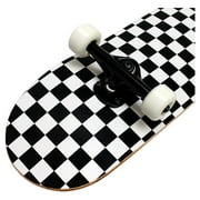 PRO Skateboard Complete Pre-Built CHECKER PATTERN 7.75 in Black/White