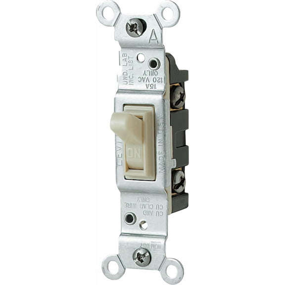 Leviton Contractor Toggle Single Pole Switch - Pack of 8 — Indoor & Outdoor Use, NEC-Compliant