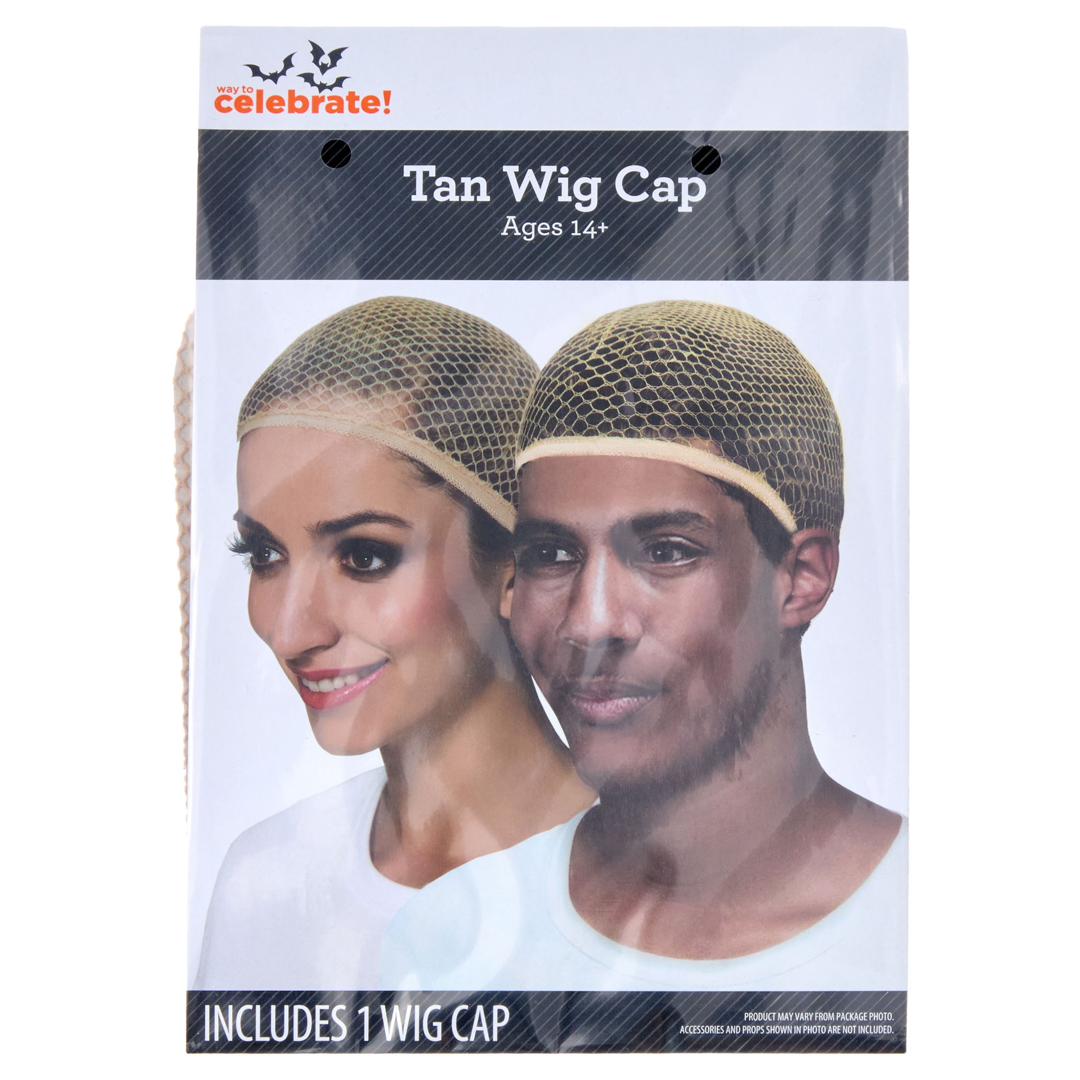 Wig Cap Costume Accessory for Adults, Tan, Halloween by Way To Celebrate