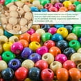 thumbnail image 5 of 400Pack 14mm Natural Wood Spacer Beads, 4mm Large Hole Unfinished Round Wooden Beads, 5 of 6