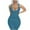 Blue, variant on IROINNID Sheath Dress For Women Gorgeous Deep V-Neck Sleeveless Ribbed Party Club Dress Round Neckline Short Dress