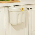 thumbnail image 5 of ZOURIH 15L Kitchen Compost Bin for Countertop or Under Sink - Hanging Small Trash Can with Lid for Cupboard/Bathroom/Bedroom/office/Camping, Mountable Indoor Compost Bucket,Green, 5 of 8