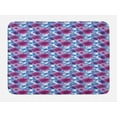 thumbnail image 1 of Floral Bath Mat, Bohemian Romantic Wild Flora in Watercolor Style, Plush Bathroom Decor Mat with Non Slip Backing, 29.5" X 17.5", Azure Blue Magenta, by Ambesonne, 1 of 2