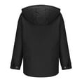 thumbnail image 4 of VISALY Hoodie Pullover Sweatshirt V Neck Pullover Jacket Oversized Long Sleeve Coats Winter Warm Lightweight Outwear with Pocket Casual Long Sleeve Tops Fall Sweatshirts Sweater Jackets Black L, 4 of 9