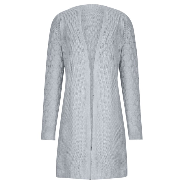 Yuyuzo Womens Sweater Cardigans Open Front Long Sleeve Ribble Knit Fall Casual Outwear Coats Solid Color