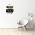 thumbnail image 4 of Eveokoki 11" Welcome-Ish Depends Who You Are How Long You Stay to Our School Signs for Front Door Porch Rustic Round Wooden Hanging Wreaths for Housewarming Gift Christmas Festival Decoration Outdoor, 4 of 5