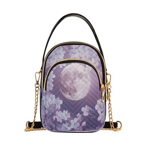 DIXRUYEE Cross Body Fashion Shoulder Waist Purse Bags Moonlit Blossom Pocket Handbags