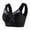 Black# -AF06, variant on Wide Straps Bras for Women Seamless Powerful Push Up Wireless Bra Posture Correcting Bralettes Complexion L