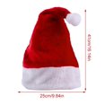 thumbnail image 4 of Classic Red Santa Hat for Adult Christmas Holiday Festive Party Celebration Accessory, 4 of 7