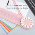 thumbnail image 3 of Edge Cutter Paper Crafts,Paper Craft Edge Cutter,12 in 1 Rotary Paper Cutter with Rotating Disc,Multifunctional Paper Cutter Machine with Measurements for Scrapbooking,Photo Card (Pink), 3 of 8