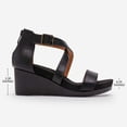 thumbnail image 2 of Sandalia DREAM PAIRS Nini-2 Negra con Punta Abierta y Cuña Talla 8.5 US, 2 of 6