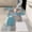 Grey and Blue, variant on 2 Pieces Kitchen Rugs, Abstract Anti Fatigue Non Slip Foam Cushioned Purple and Grey Art Painting Comfort Indoor Floor Mat Runner Rug Set for Laundry Office Sink Bathroom (17"x48"+17"x24")