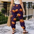 thumbnail image 5 of Womens Halloween Pajamas Pants Halloweens Yoga Pajamas Comfy Stretch Drawstring Pajamas Loose Fit Loungewear Bottoms, 5 of 6