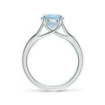 thumbnail image 2 of Angara Natural 1.6 Ct. Aquamarine Solitaire Ring in Sterling Silver for Women (Ring Size: 4), 2 of 9