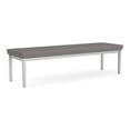thumbnail image 1 of Banc d'Attente de Réception Lenox en Acier à 3 Places / Acier Argenté / Gris Pâle, 1 of 5