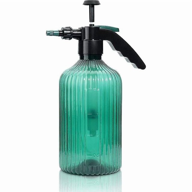 Fine Mist Spray Bottle 2L Plastic, Portable Pressure with Top Pump, Empty Watering Can with Adjustable Nozzle for Indoor and Outdoor Gardening or Hous