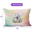 thumbnail image 4 of Happy Easter Great Pyrenees with Bunny Ear Headband and Flowers Pillow Cushion Double Sided Pyr Dog Lover Throw Pillow - 13001, 4 of 4
