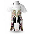 thumbnail image 3 of Zodiac Gemini Apron Two Young Ladies with Colorful Spring Blossoms and Butterflies Fashion Girls, Unisex Kitchen Bib Apron with Adjustable Neck for Cooking Baking Gardening, Multicolor, by Ambesonne, 3 of 3