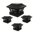 thumbnail image 2 of 3X Solar Post Cap Lights Outdoor Post Solar Lights LED Bulb Fence Post Lights for Inch Wooden Posts Warm White, 2 of 6