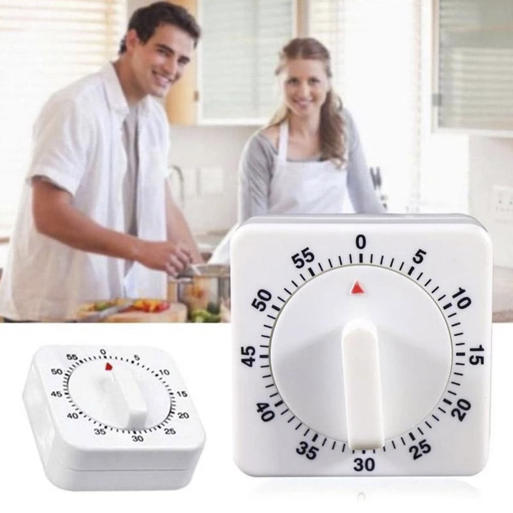 Duety 60 Minute Kitchen Timer Mechanical Cooking Timer Manual Countdown Timer with Alarm Sound for Kids and Adults Baking Cooking Steaming Barbecue