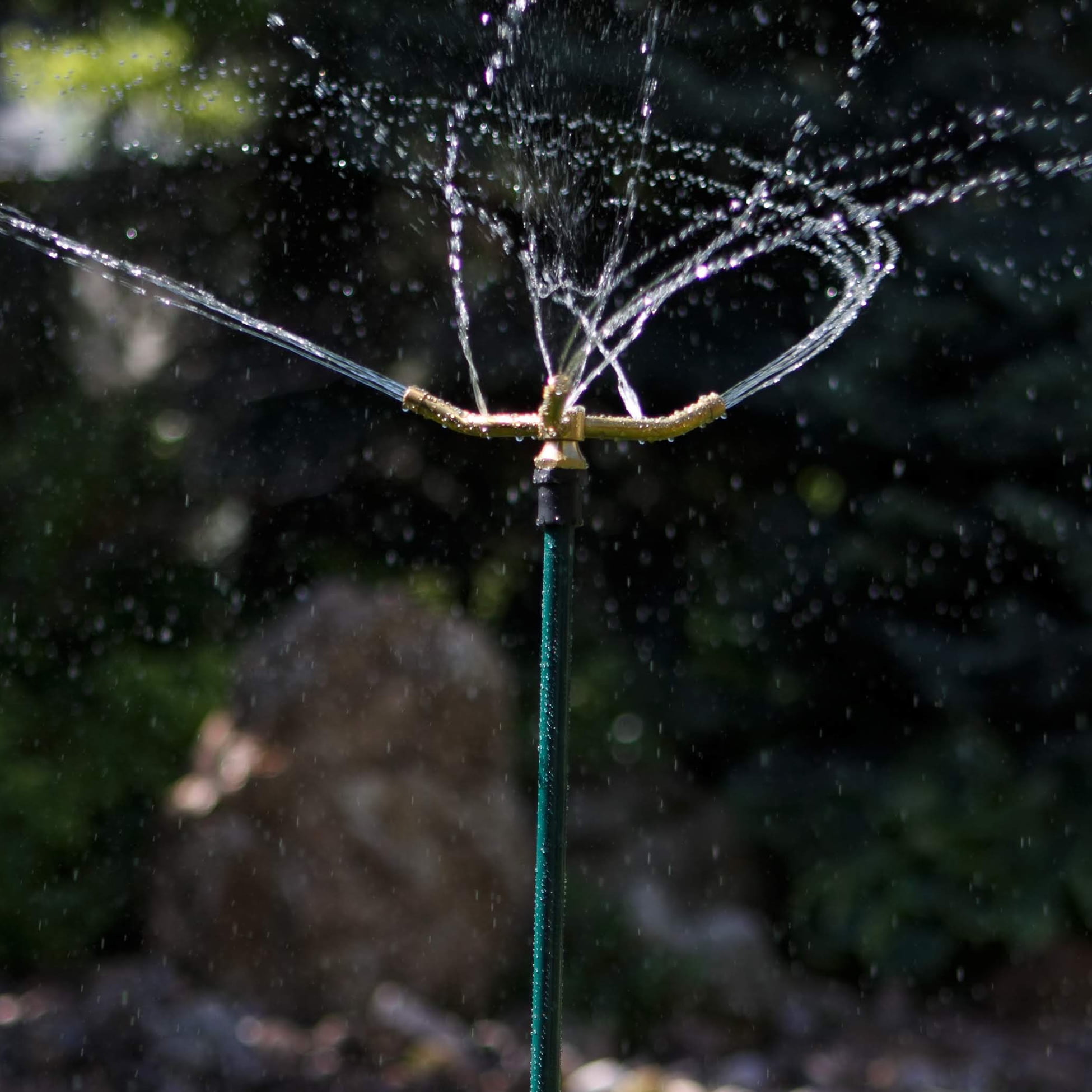 (2 pack) Orbit 3-Arm Rotating L awn Sprinkler on  Adjustable Step Spike