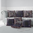 thumbnail image 4 of Amrita Sen Designs Amrita Sen Wu Zetian's Glory Faux Suede Accent Pillow with Zip 16" x 16", 4 of 5