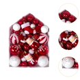 thumbnail image 6 of yotijay 72 Pieces Christmas Tree Decorations Decorative Xmas Balls Baubles Pendant Drops Red White, 6 of 9
