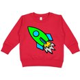thumbnail image 2 of Inktastic Cute Green Rocket Toddler Sweatshirt, 2 of 4