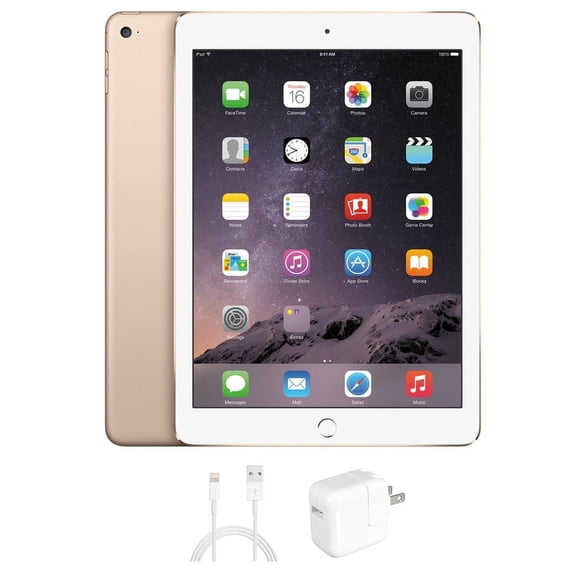Restored Apple iPad Air 2 9.7"" Tablet, 2014, 16GB, Wi-Fi Only, Gold (Refurbished)