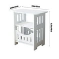 thumbnail image 4 of WEGFTDUOP Side Table Modern White PVC Bedside Table Mini Coffee Sofa Side End Table 15.75"x12.6"x8.66" Small Bedroom Nightstand Storage Cabinet Easy Assembly Space-Saving Dorm, 4 of 7