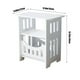 thumbnail image 3 of Mesita de noche pequeña blanca | Moderna mesa auxiliar de sofá de PVC | Mesa de centro compacta de 40 x 32 x 22 cm | Muebles para dormitorio que ahorran espacio | Armario de almacenamiento fácil de, 3 of 6