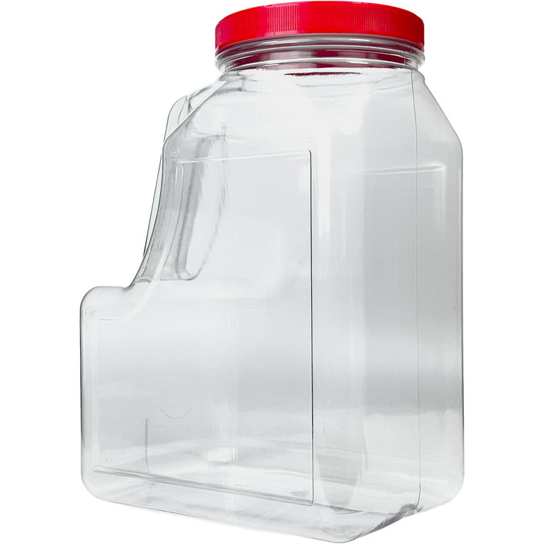 Wide-Mouth Glass Jars - 16 oz, Plastic Cap