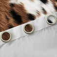 thumbnail image 4 of Manfei Cattle Hide Cowhide Black Out Curtains,Rustic Farmhouse Cabin Curtains Pack of 2 (42x63 Each),Brown White Black Bedroom Curtains For Children,Breathable Home Decor, 4 of 6