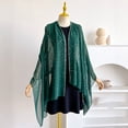 thumbnail image 5 of Sewkxo Women's Shawls and Wraps for Evening Dress Chiffon Shawl Soft Elegant Silky Wedding Bridal Scarf,Dark Green One Size, 5 of 5