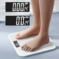 thumbnail image 4 of Electronic Scale USB Rechargeable Digital Body Weight Health Weighing ABS 26x26cm Intuitive Display High Precision for Elderly Adults Home Bathroom Accurate Stable Data Black White, 4 of 5