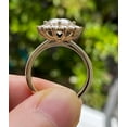 thumbnail image 2 of vylahjewellery 2.50 CT Round Cut Moissanite Diamond Ring Beautiful 18K Rose Gold Flower Shape Gorgeous Engagement Ring for Her, 2 of 4