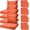 Orange, variant on All Smiles 8-Piece Waterproof Patio Furniture Cushion Covers,Replacement Seat Slipcover Set for Outdoor Chair (No Insert),24x24 & 24x20,Orange