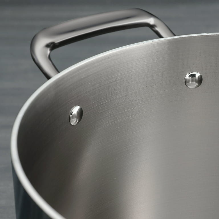 Tri-Ply Clad 6 Qt Covered Stainless Steel Deep Sauté Pan